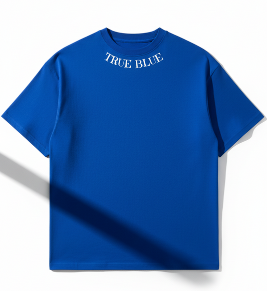 TRUE BLUE OVERSIZED TEE