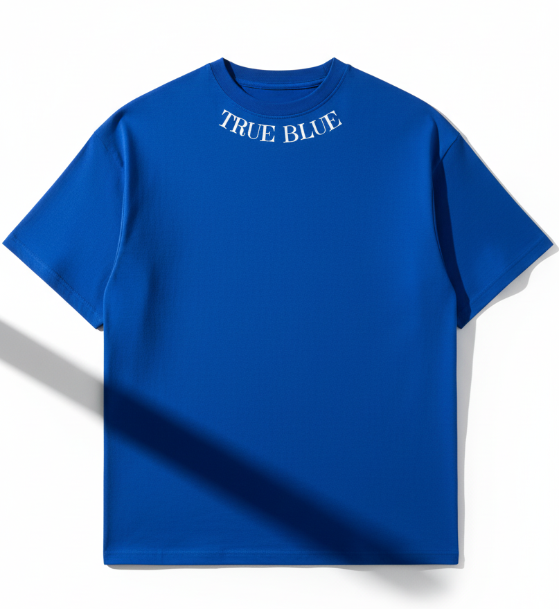 TRUE BLUE OVERSIZED TEE