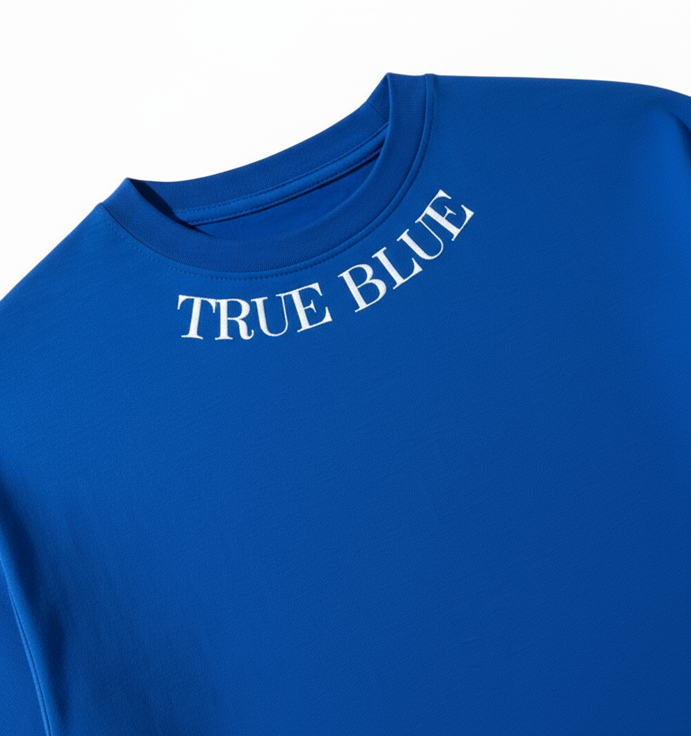 TRUE BLUE OVERSIZED TEE