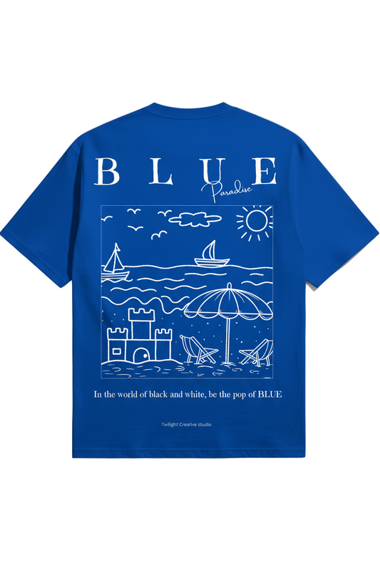 TRUE BLUE OVERSIZED TEE